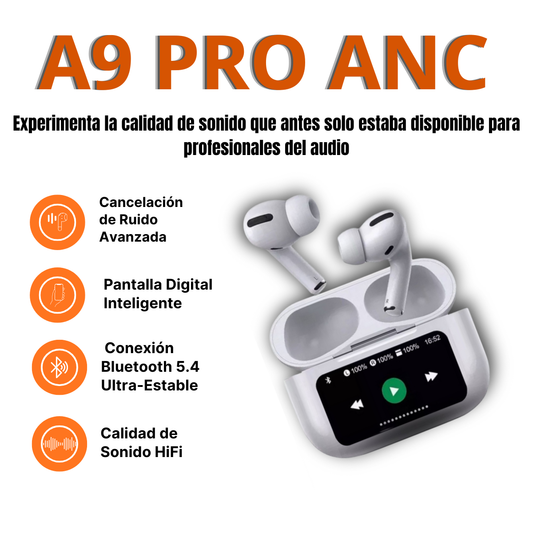 SoundPro-Auriculares con pantalla y cancelación de ruido